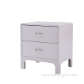 Bedroom Furniture 3 Drawer Bedside Table Silver Mirror Nightstand for Home Hotel